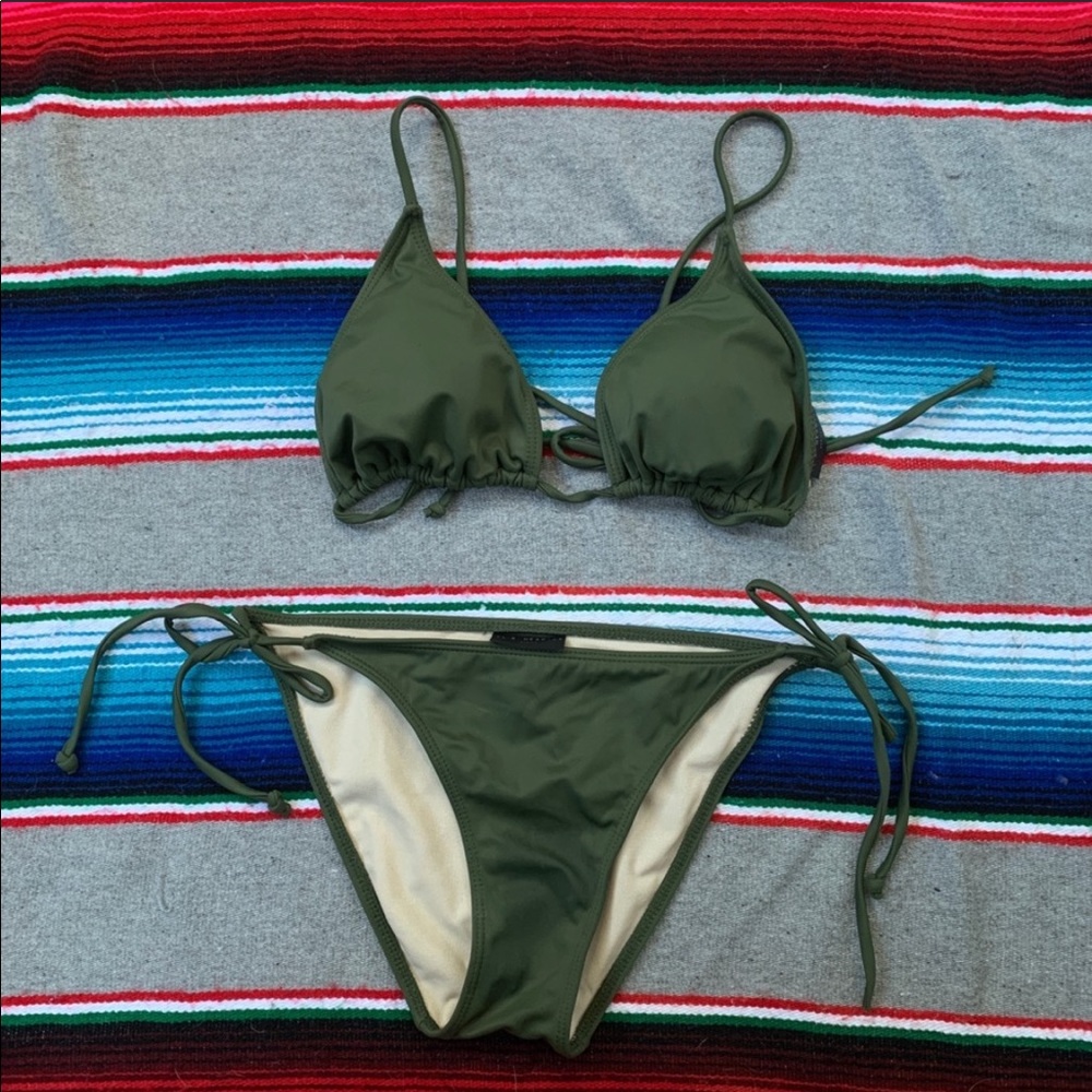 LA HEARTS AY GREEN BIKINI BOTTOMS SIZE SMALL